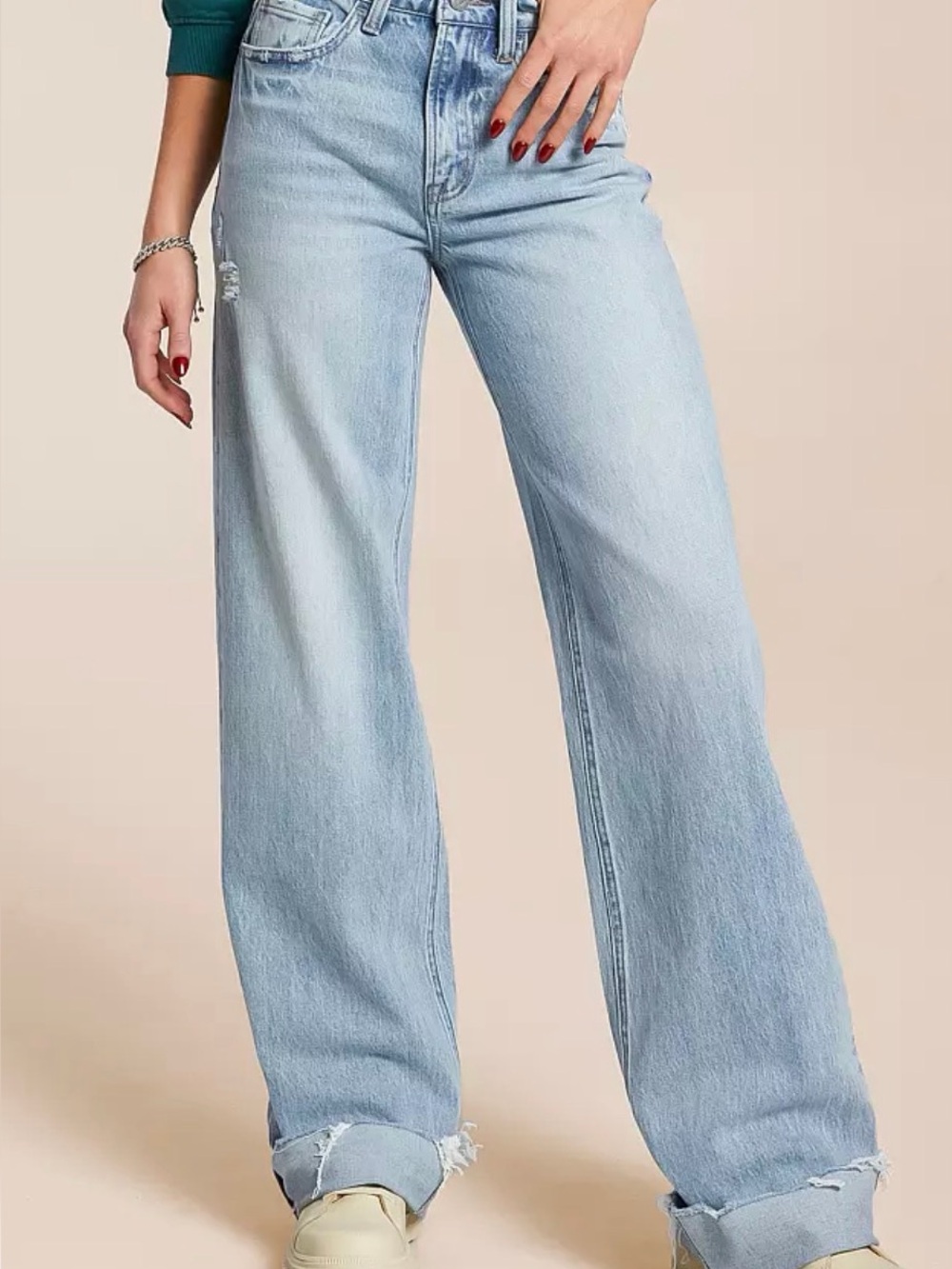 Vervet Jubilant High Rise Cuffed Baggy Jean